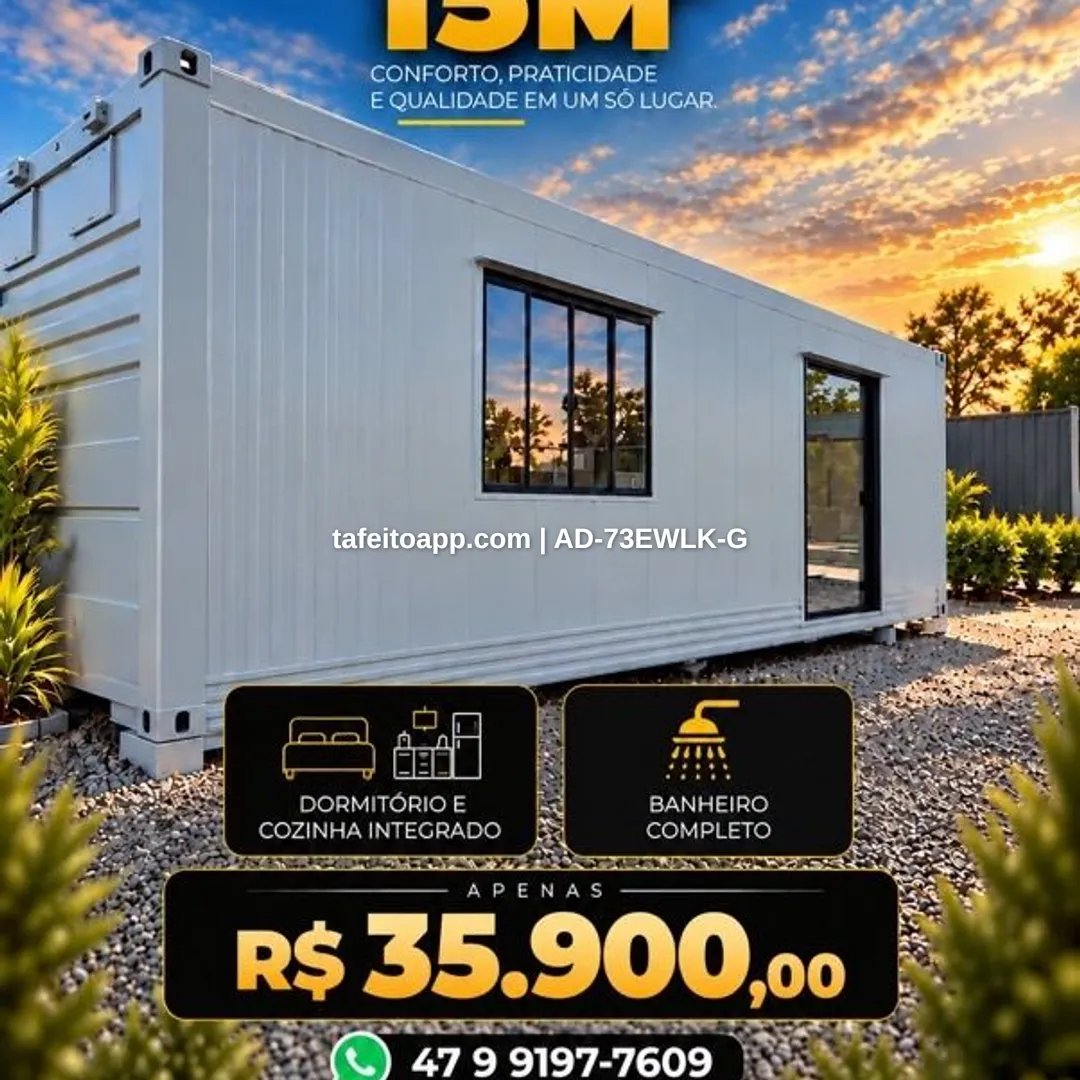 LOFT EM CONTAINER - R$ 35.900,00 | Tá Feito