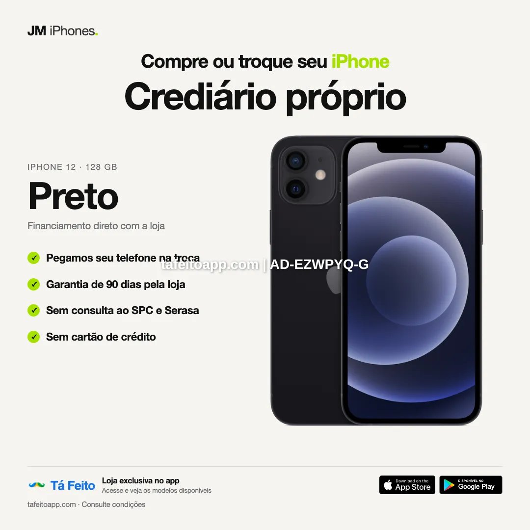 iPhone 12 64GB Preto - R$ 2.600,00 | Tá Feito