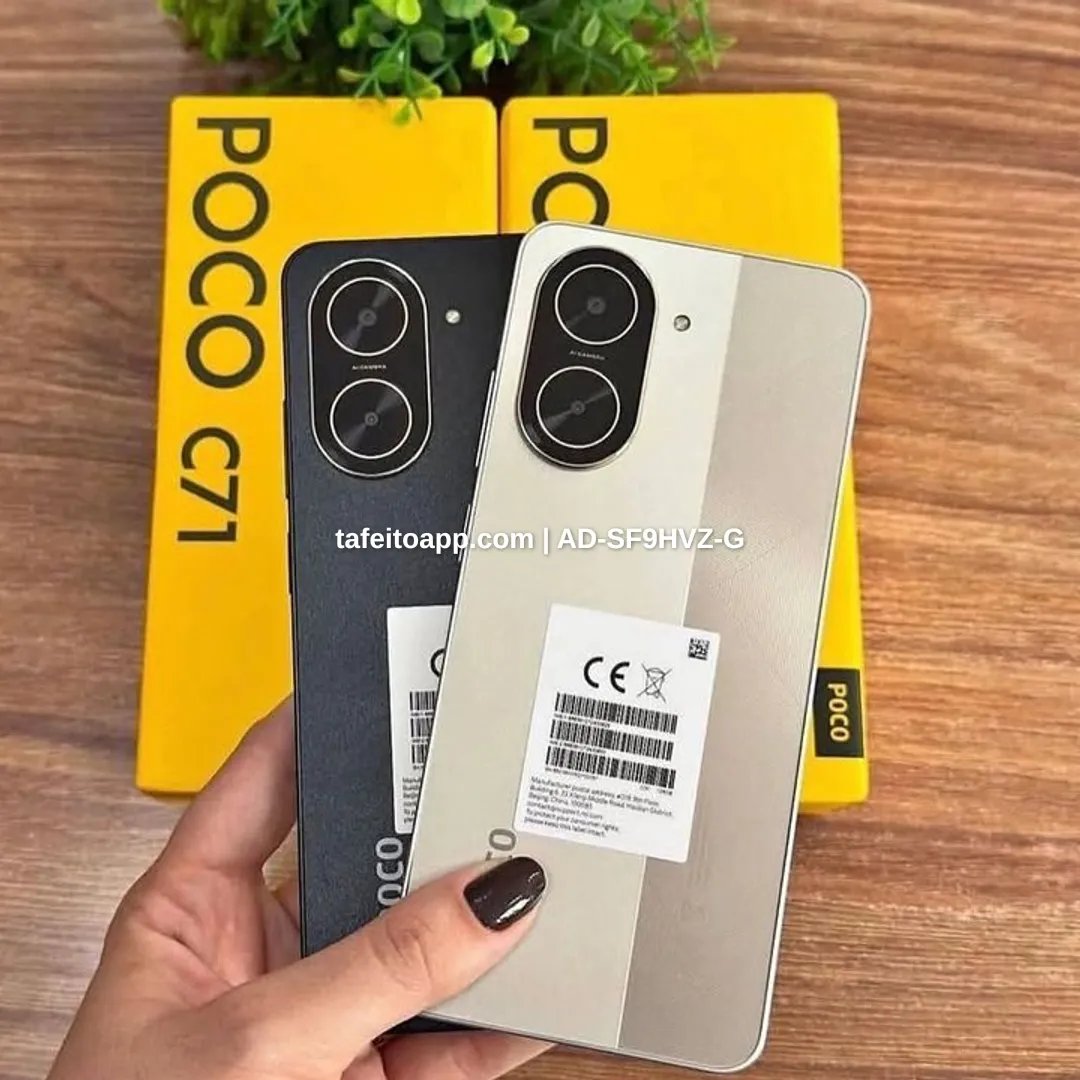 POCO C71 no boleto bancário - R$ 1.250,00 | Tá Feito
