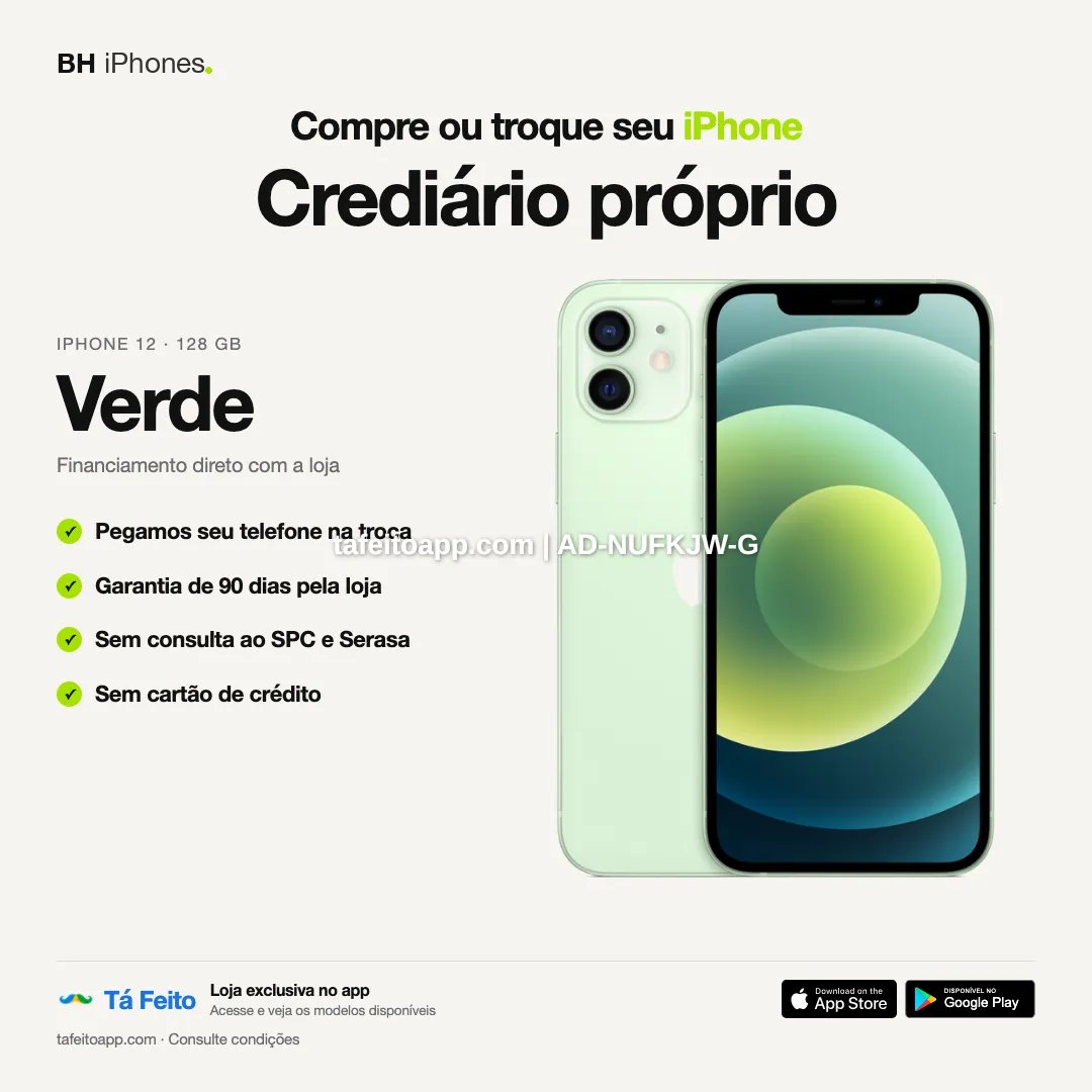 iPhone 12 64GB Verde - R$ 2.600,00 | Tá Feito