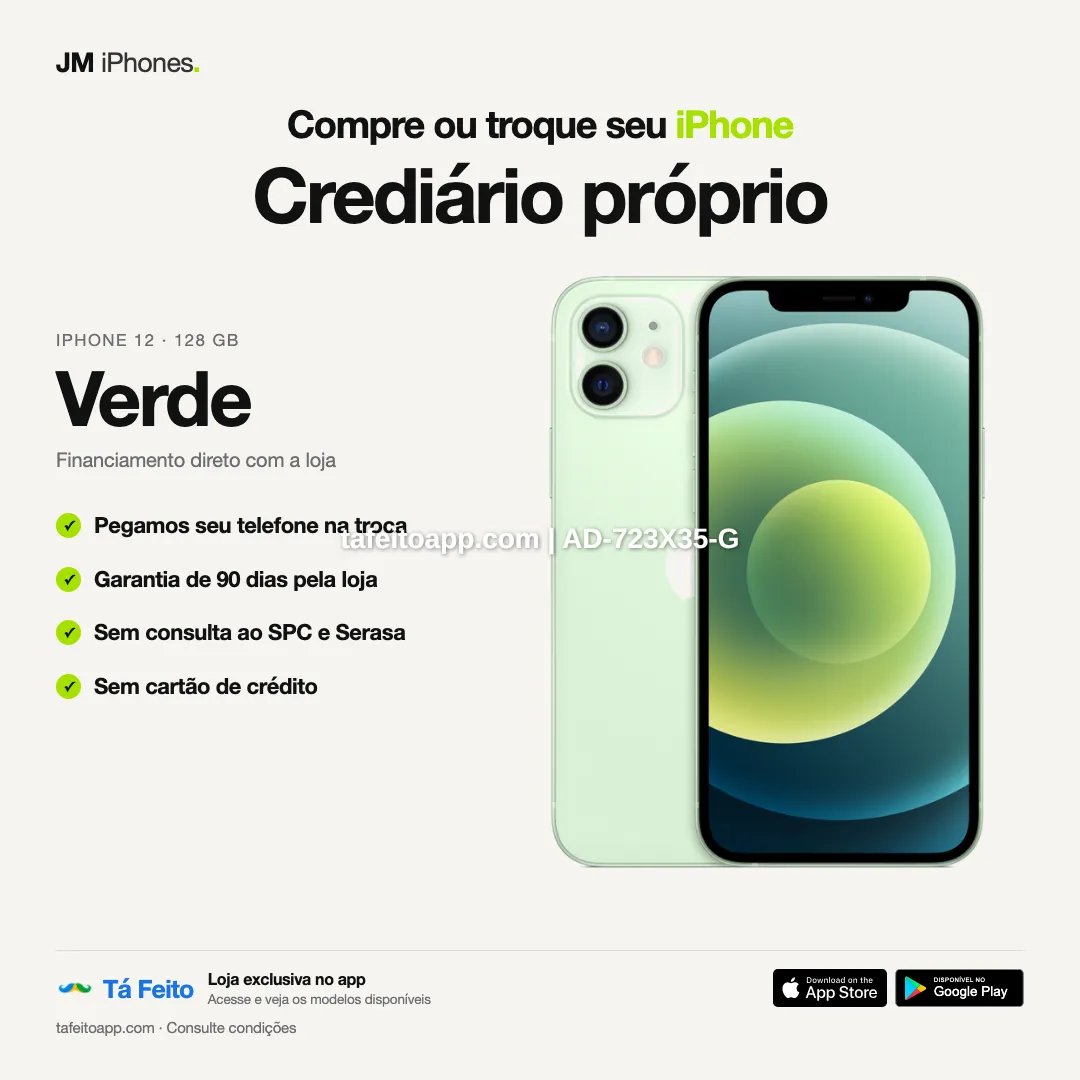 iPhone 12 64GB Verde - R$ 2.600,00 | Tá Feito