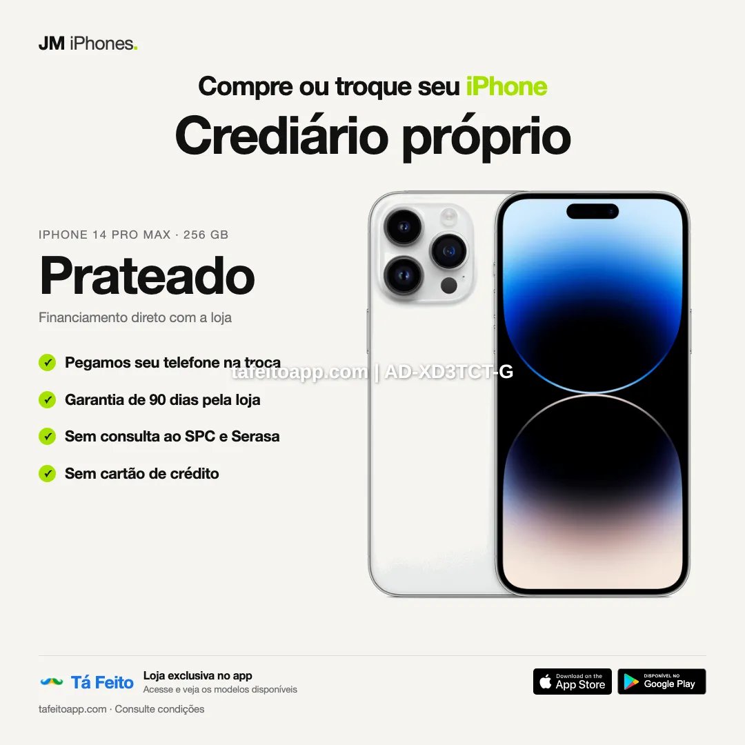 iPhone 14 Pro Max 256GB Prateado - R$ 5.400,00 | Tá Feito