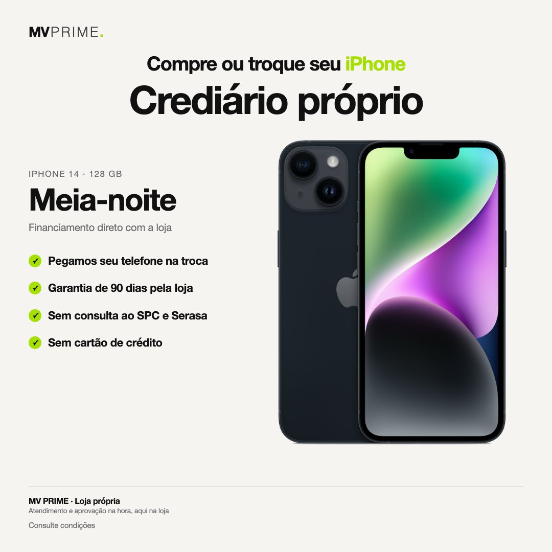 iPhone 14 128GB Meia-noite - R$ 3.700,00 | Tá Feito