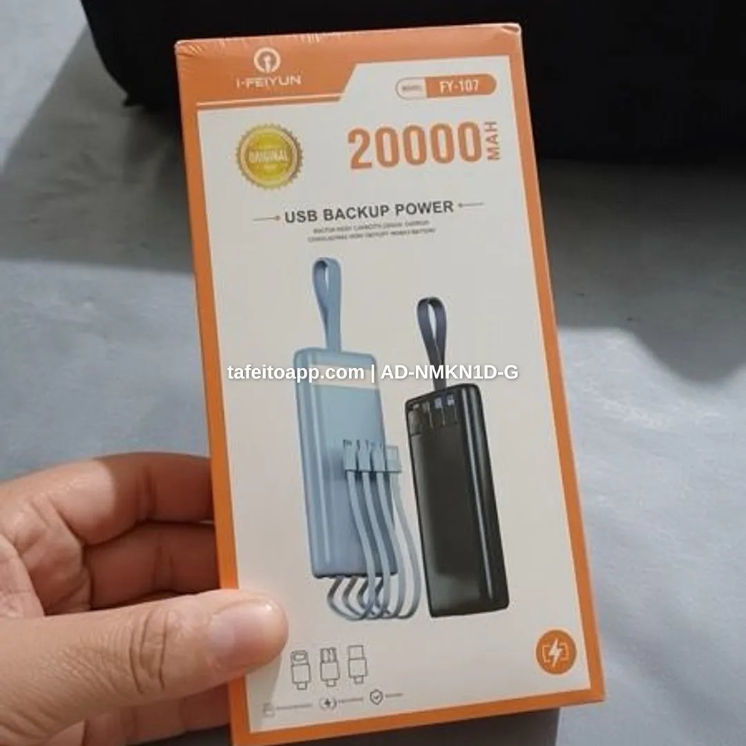 Carregador Portátil Para Todos os Celulares - R$ 45,00 | Tá Feito