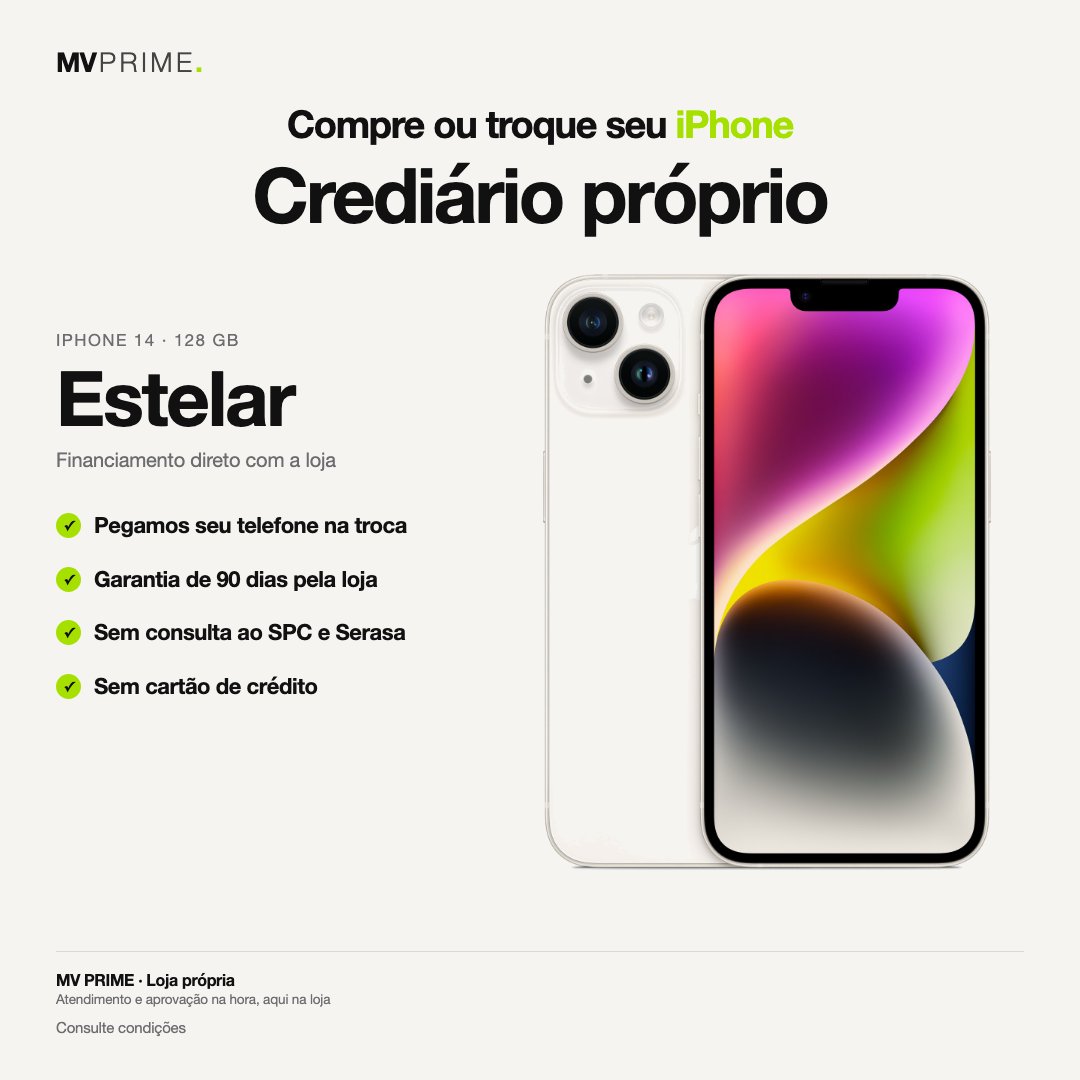 iPhone 14 128GB Estelar - R$ 3.700,00 | Tá Feito
