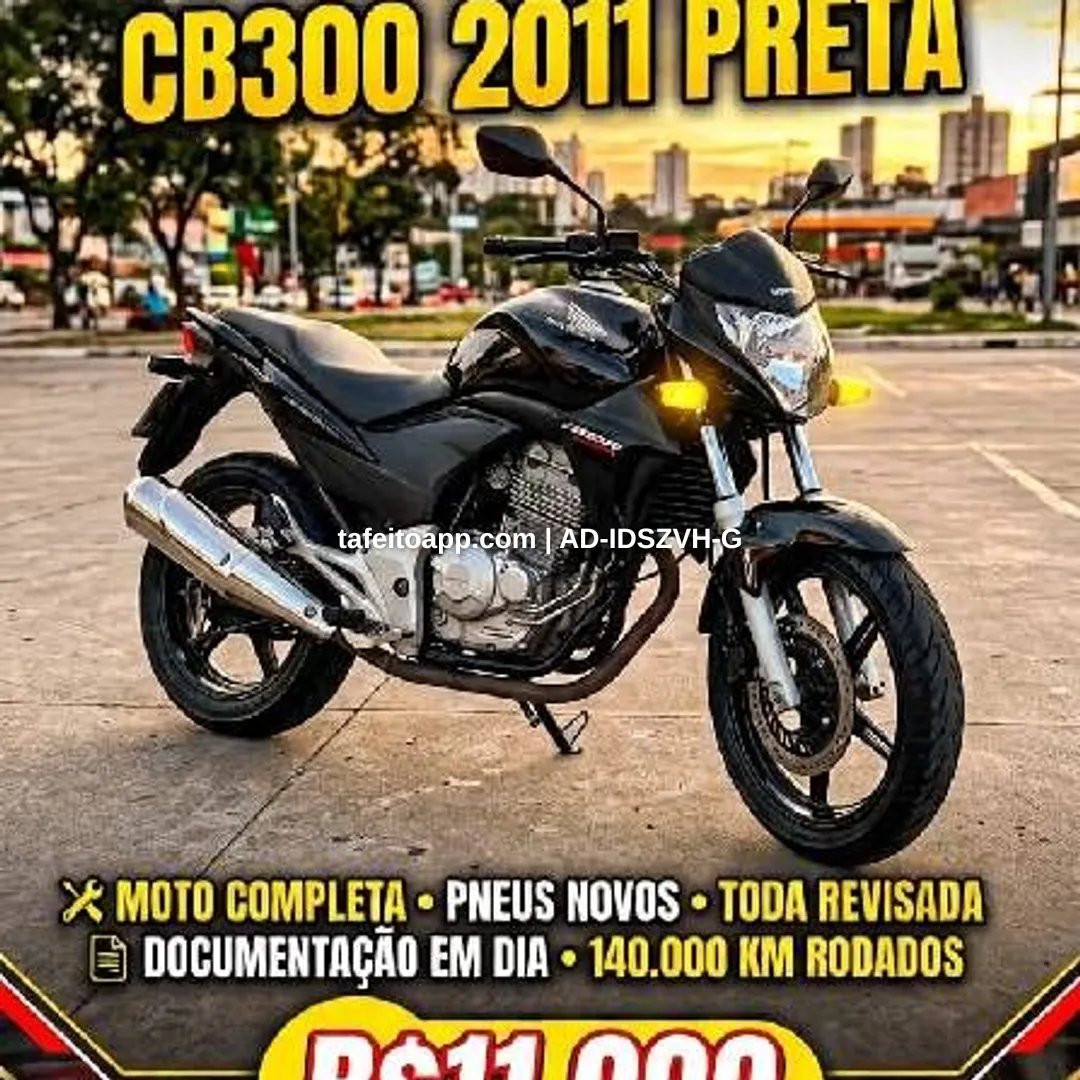 CB300 ano 2011 - R$ 11.900,00 | Tá Feito
