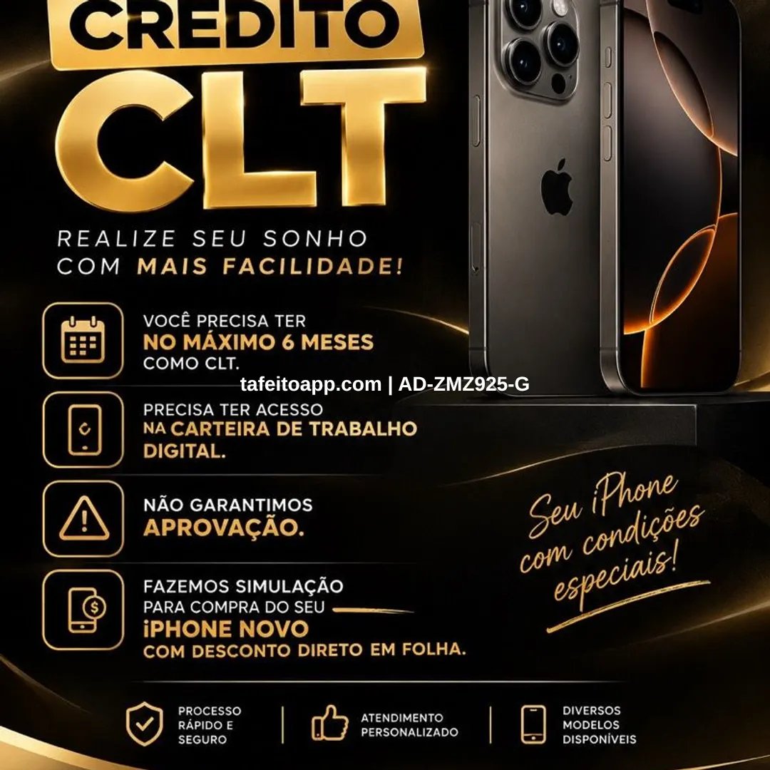 iPhone no crédito clt - R$ 100,00 | Tá Feito